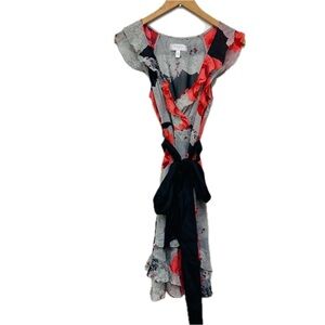 Moulinette Seours Anthropologie Faux Silk Wrap Dress